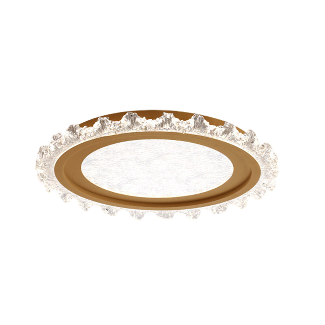 French Full Spectrum Ultra-Thin Flush Mount CRI 97 White Black Gold