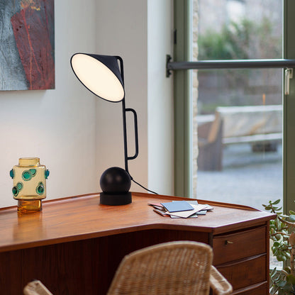 Modern Rechargeable LED Table Lamp Touch Dimmable Black Metal Industrial 180° Magnetic Desk Bedside Small Large