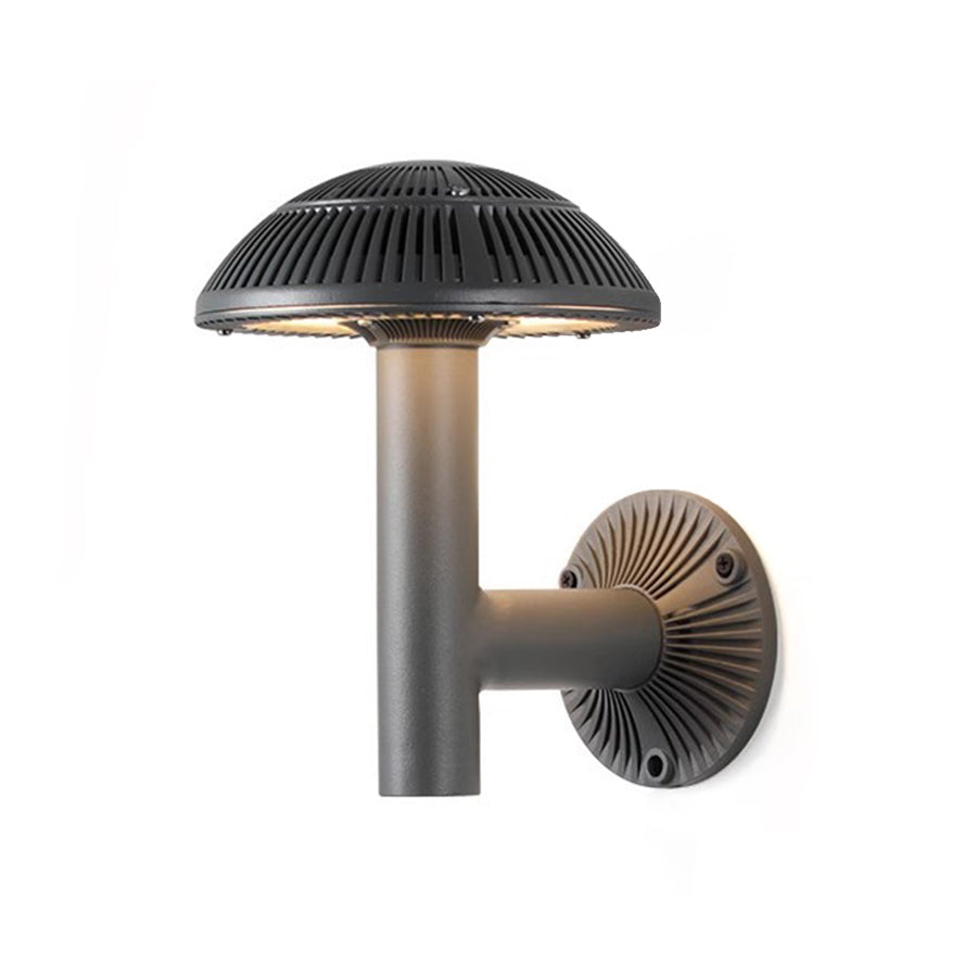 Modern Mushroom LED Outdoor Wall Sconce Aluminum PMMA IP65 9W 2CCT Gray Garden Courtyard Villa