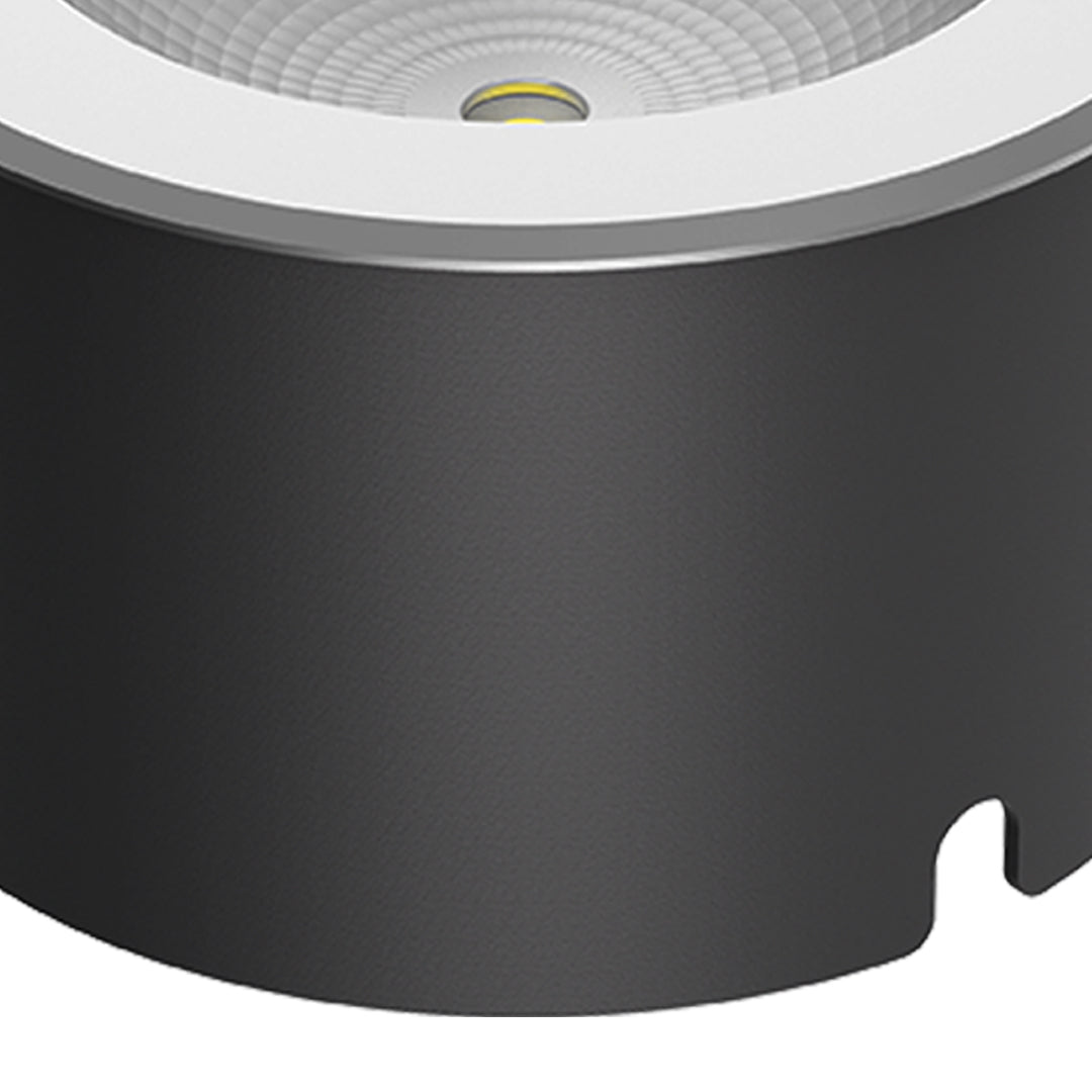 Hardwired LED Inground Well Light 15W CREE-COB Black Die-Cast Aluminum Tempered Glass IP67 3000K Courtyard Villa Park
