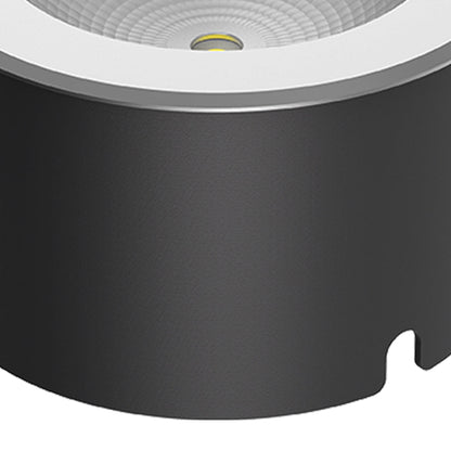 Hardwired LED Inground Well Light 15W CREE-COB Black Die-Cast Aluminum Tempered Glass IP67 3000K Courtyard Villa Park