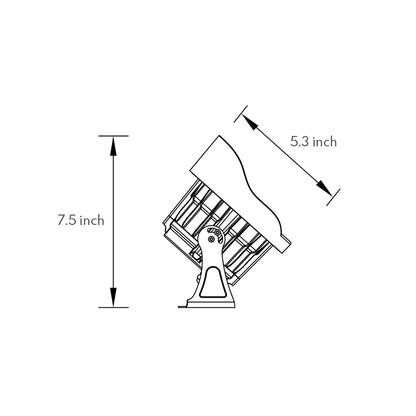 Hardwired LED Outdoor Spotlight 8W or 15W Cree Chip Adjustable Die-Cast Aluminum IP65 3000K Sand Gray Floor Mount