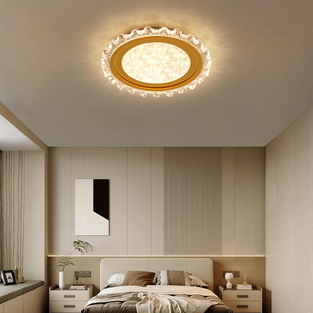 French Full Spectrum Ultra-Thin Flush Mount CRI 97 White Black Gold