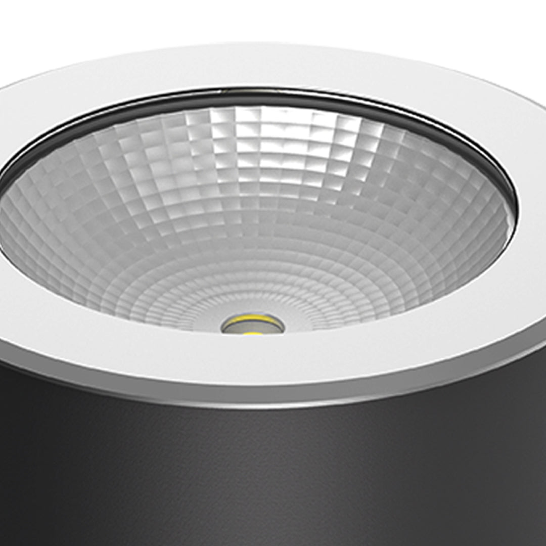 Hardwired LED Inground Well Light 15W CREE-COB Black Die-Cast Aluminum Tempered Glass IP67 3000K Courtyard Villa Park