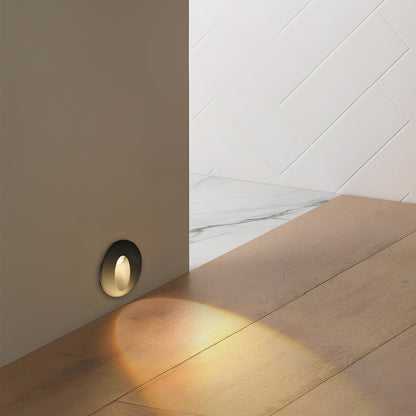 Recessed LED Step Light Die-Cast Aluminum Oval Lens CRI 95 Round Square 2 Sizes IP65