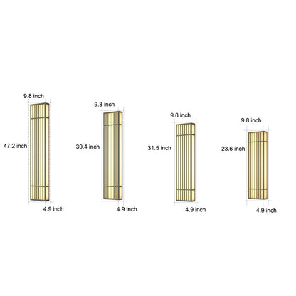 Rectangle LED Outdoor Wall Light Retro Grid Stainless Steel PC Brown IP65 CRI80 4 Heights Garden Villa