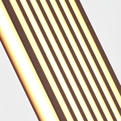 Rectangle LED Outdoor Wall Light Retro Grid Stainless Steel PC Brown IP65 CRI80 4 Heights Garden Villa