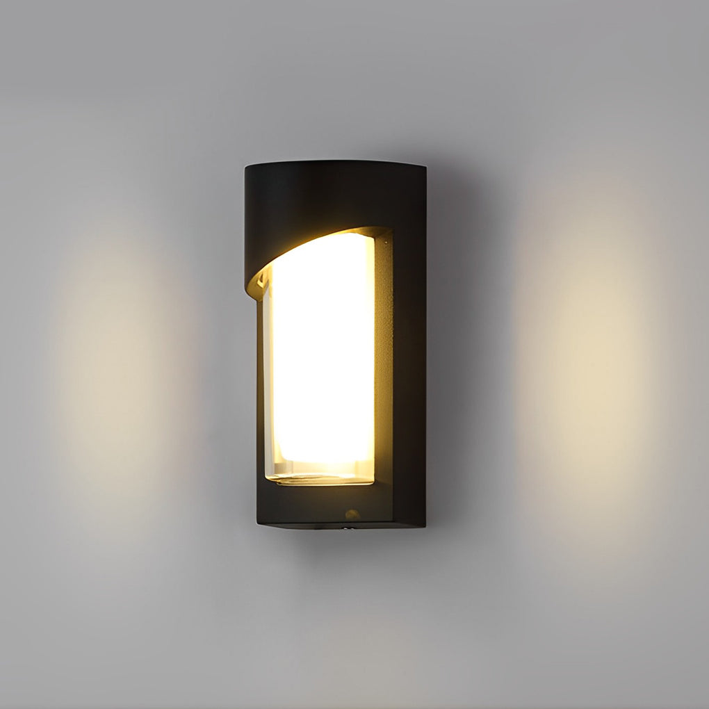 Modern LED Outdoor Wall Sconce Die-Cast Aluminum PC Shade IP55 3000K 2 Styles 2 Sizes Black