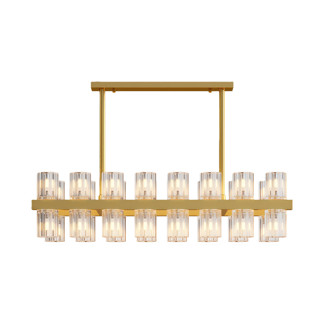 Crystal Chandelier Solid Copper Glass Cylinder Matrix G4 American Style Large-Scale