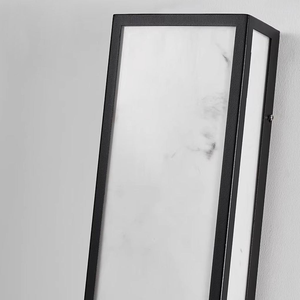 Retro Art Deco Outdoor Wall Sconce Black Stainless Steel LED 3 Sizes IP65