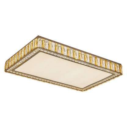 Crystal Flush Mount Round Square Rectangle Chrome Mid-Profile