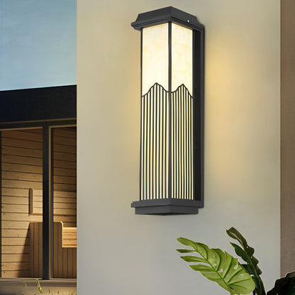 Retro Solar Outdoor Wall Sconce Die-Cast Aluminum Acrylic 4CCT Red Remote IP55 Black 3 Sizes