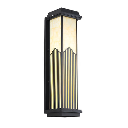 Retro Solar Outdoor Wall Sconce Die-Cast Aluminum Acrylic 4CCT Red Remote IP55 Black 3 Sizes