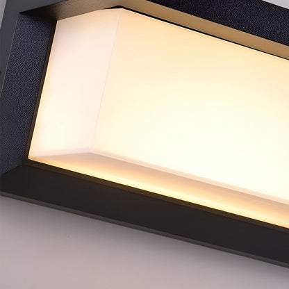 Solar Outdoor Wall Sconce Remote Control 3-CCT LED Black Acrylic 2 Sizes