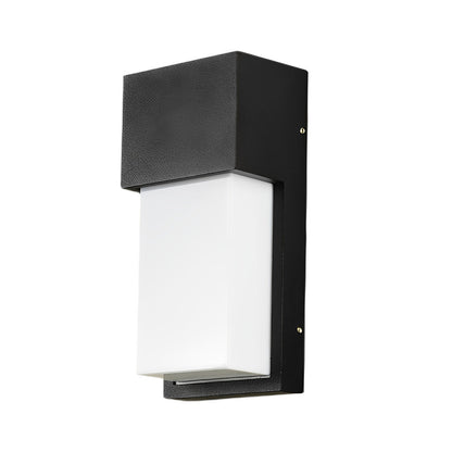 Modern Black Rectangular Outdoor Wall Sconce LED 10W Warm or Cool White IP54