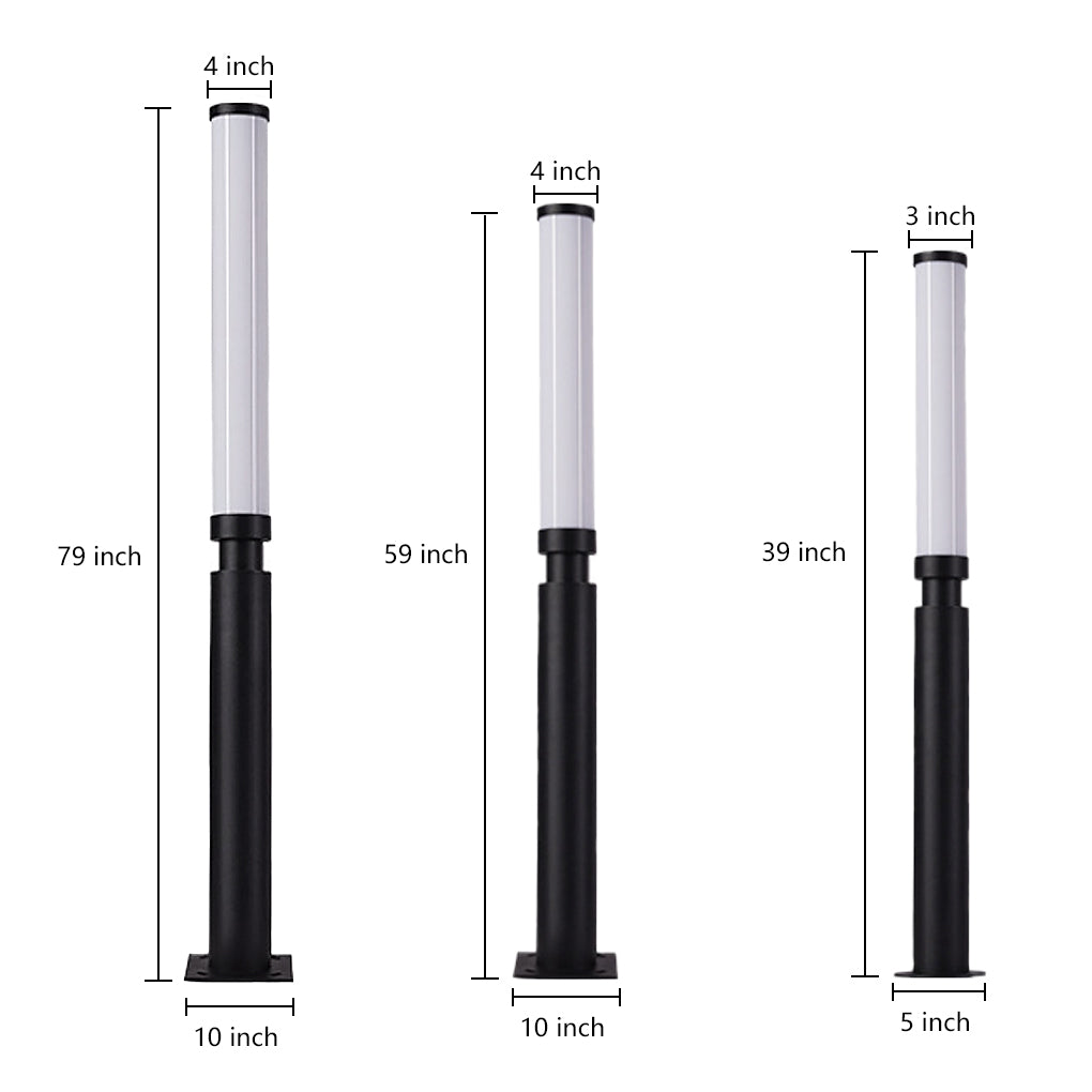 Residential Bollard Light | Hardwired Die-Cast Aluminum LED Garden Path Light