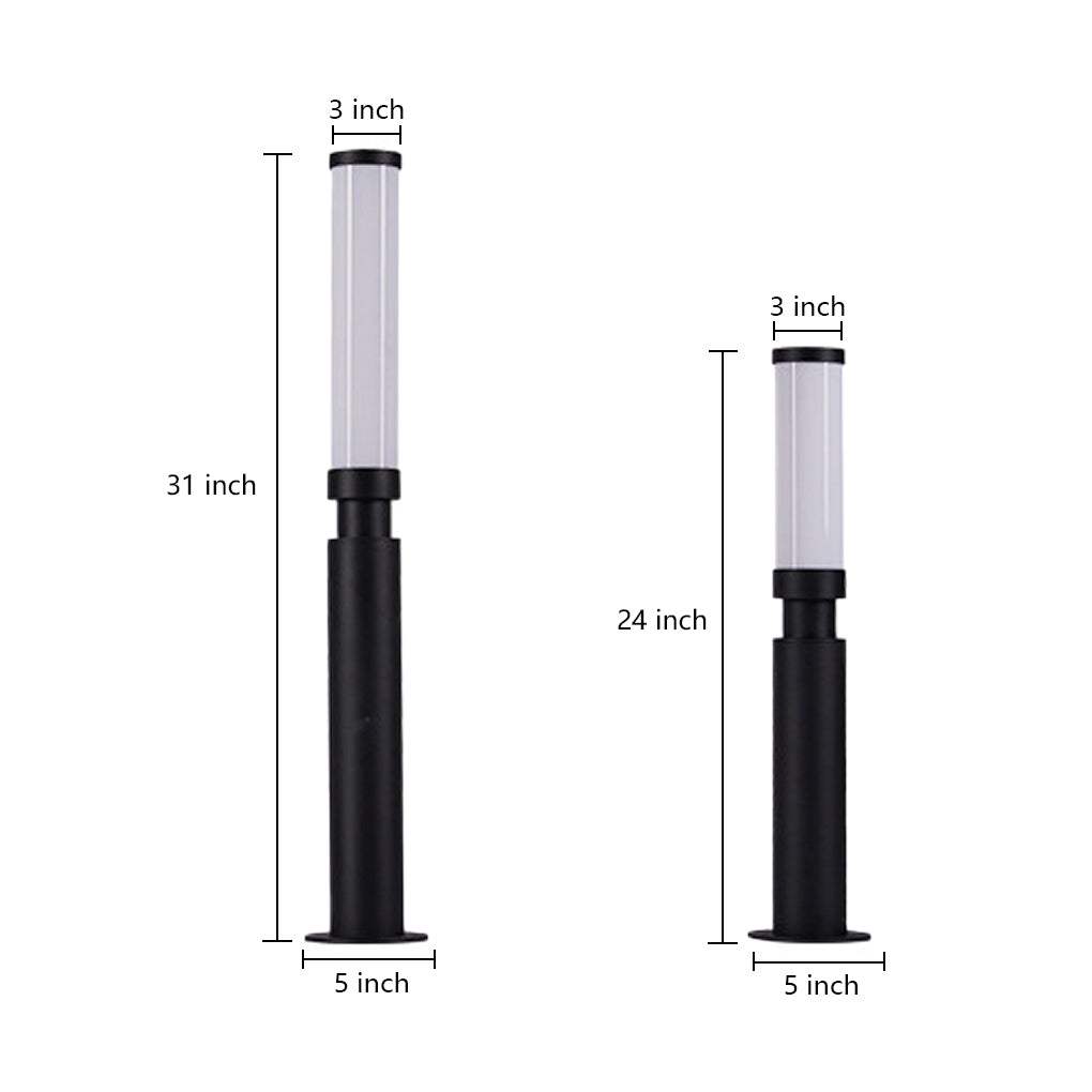 Residential Bollard Light | Hardwired Die-Cast Aluminum LED Garden Path Light