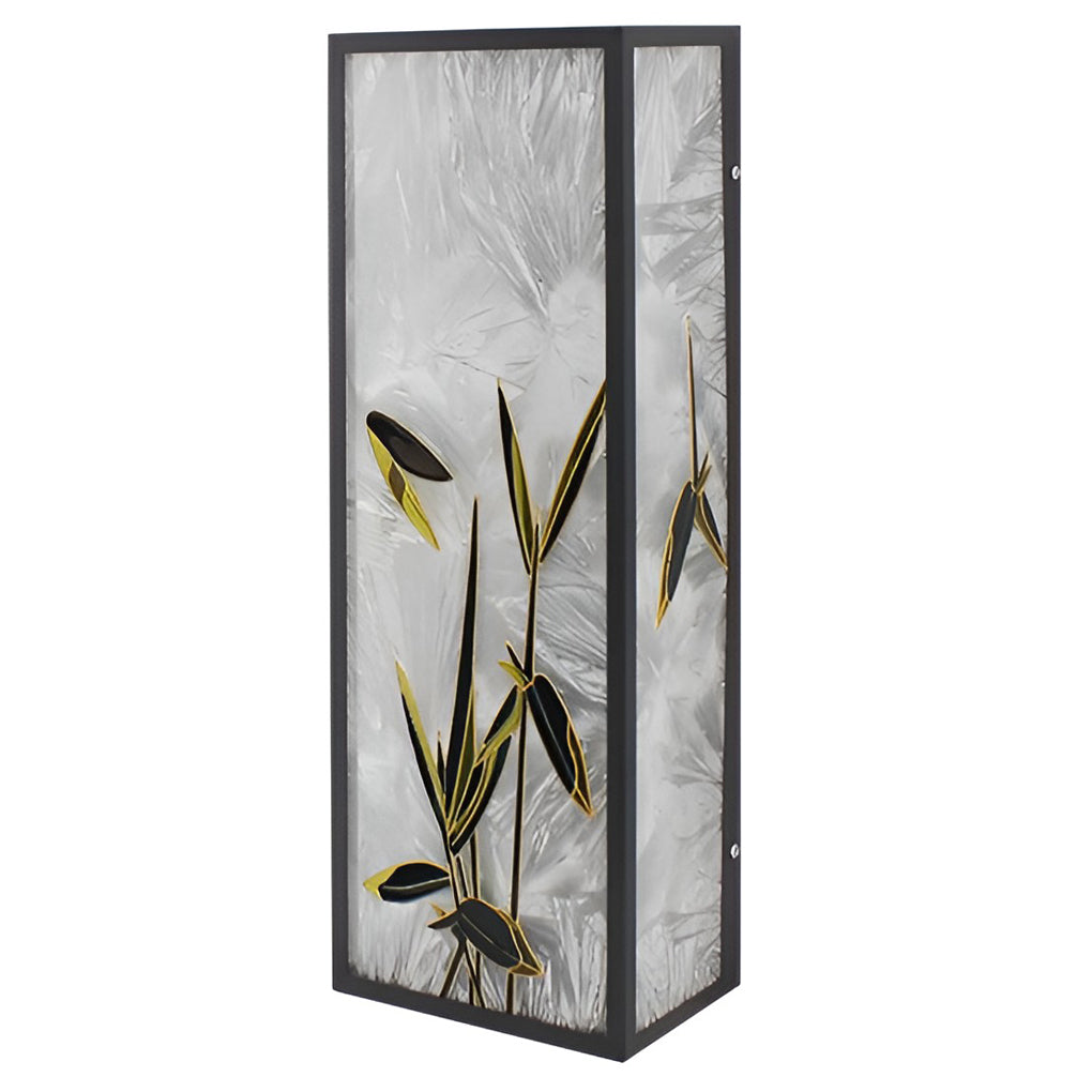 Retro Outdoor Wall Sconce Floral Leaf Pattern Galvanized Steel LED 3000K IP54