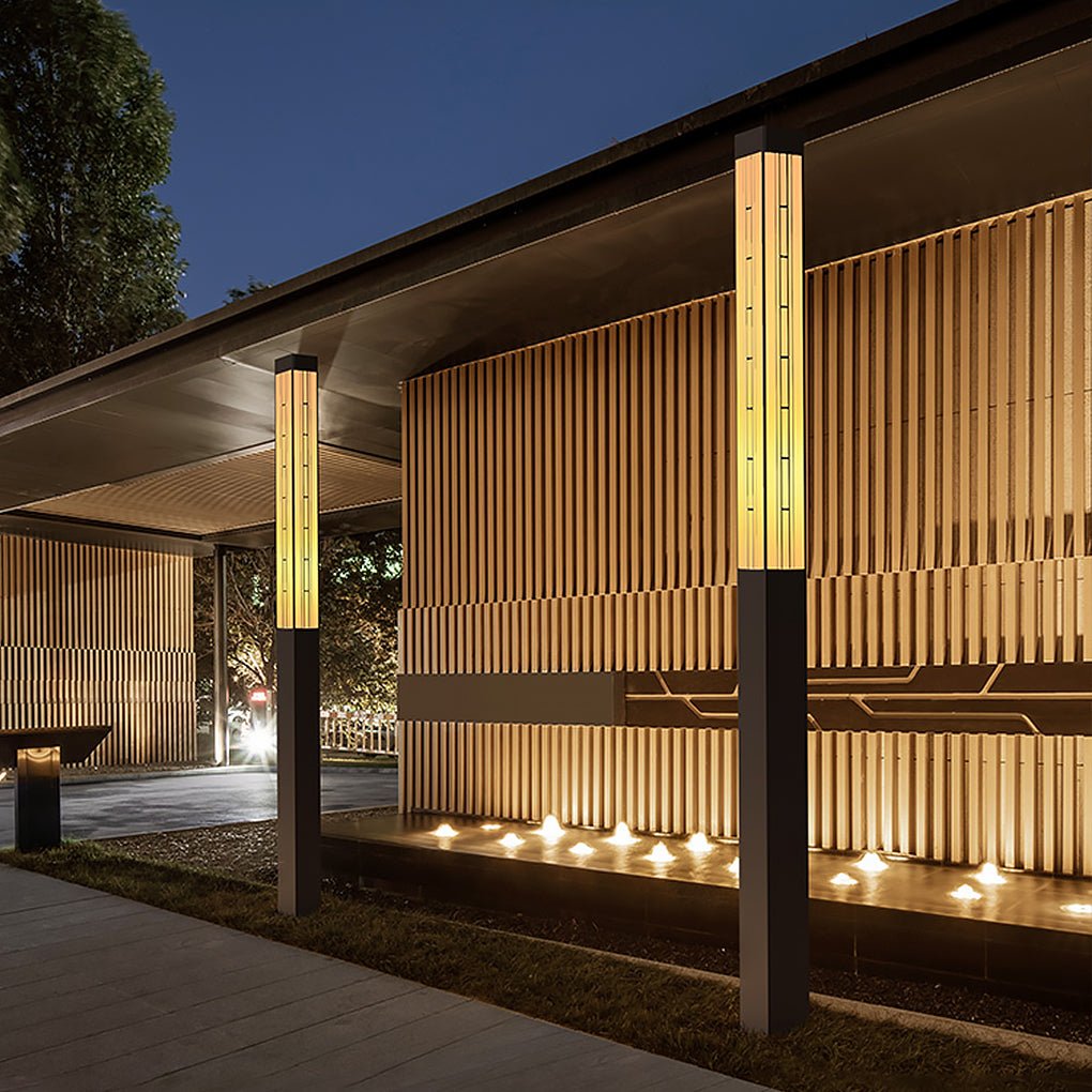 LED Marble Bollard Light Vintage Artistic Outdoor Light