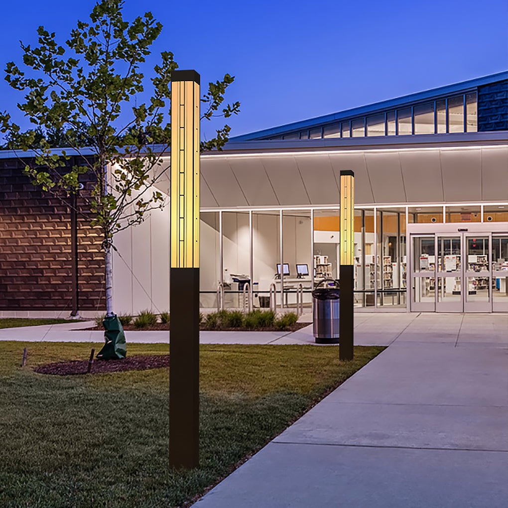 LED Marble Bollard Light Vintage Artistic Outdoor Light