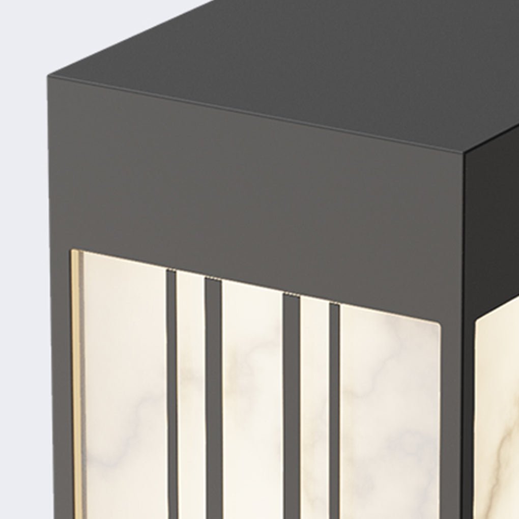 LED Marble Bollard Light Vintage Artistic Outdoor Light