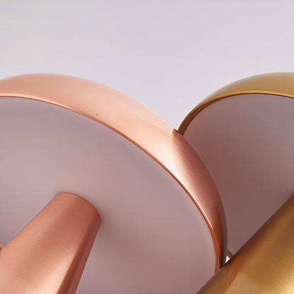 Rechargeable Retro Mushroom Metal Table Lamp Dimmable Touch 8-10H Gold Silver Rose Gold 2 Styles