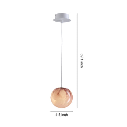 Glass Globe Mini Pendant Warm Tinted G9 Modern Minimalist 4.5 Inch