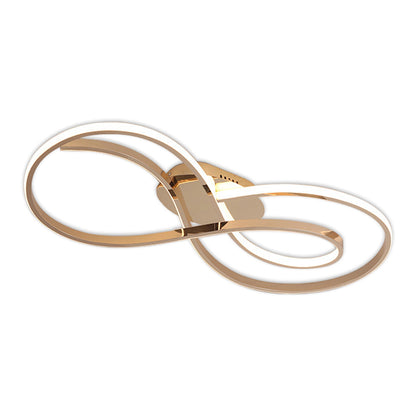 Infinity Loop Silicone LED Flush Mount in Black, Chrome, or Gold with Dimmable Option in Two Sizes