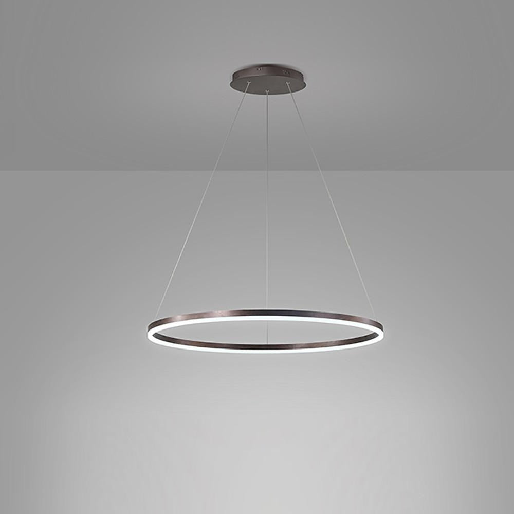 Modern LED Ring Chandelier Aluminium Acrylic Dimmable 3000K–6000K Remote Black Coffee Gold White 3 Sizes