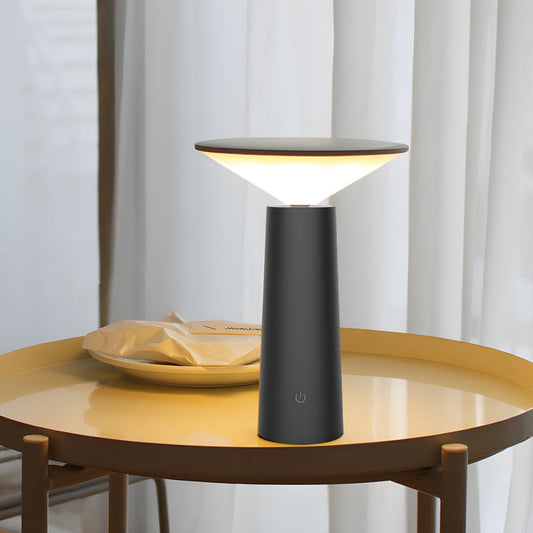 Rechargeable Torch Table Lamp 360° Rotatable Downlight Dimmable Type-C LED Black or White