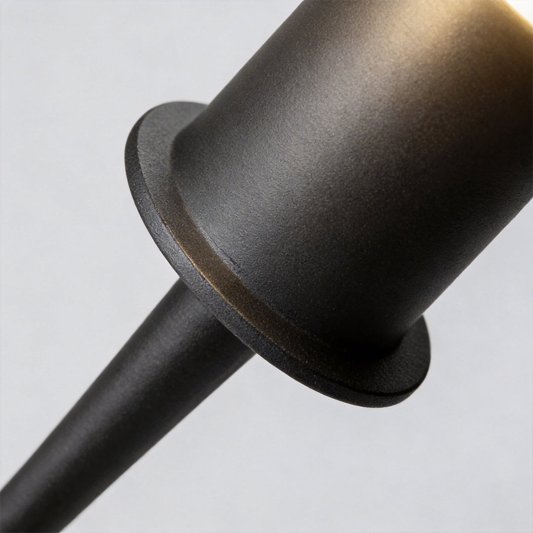 Modern Round Globe LED Bollard Light Waterproof Outdoor Pathway Garden Lighting Black Stainless Steel PC IP54