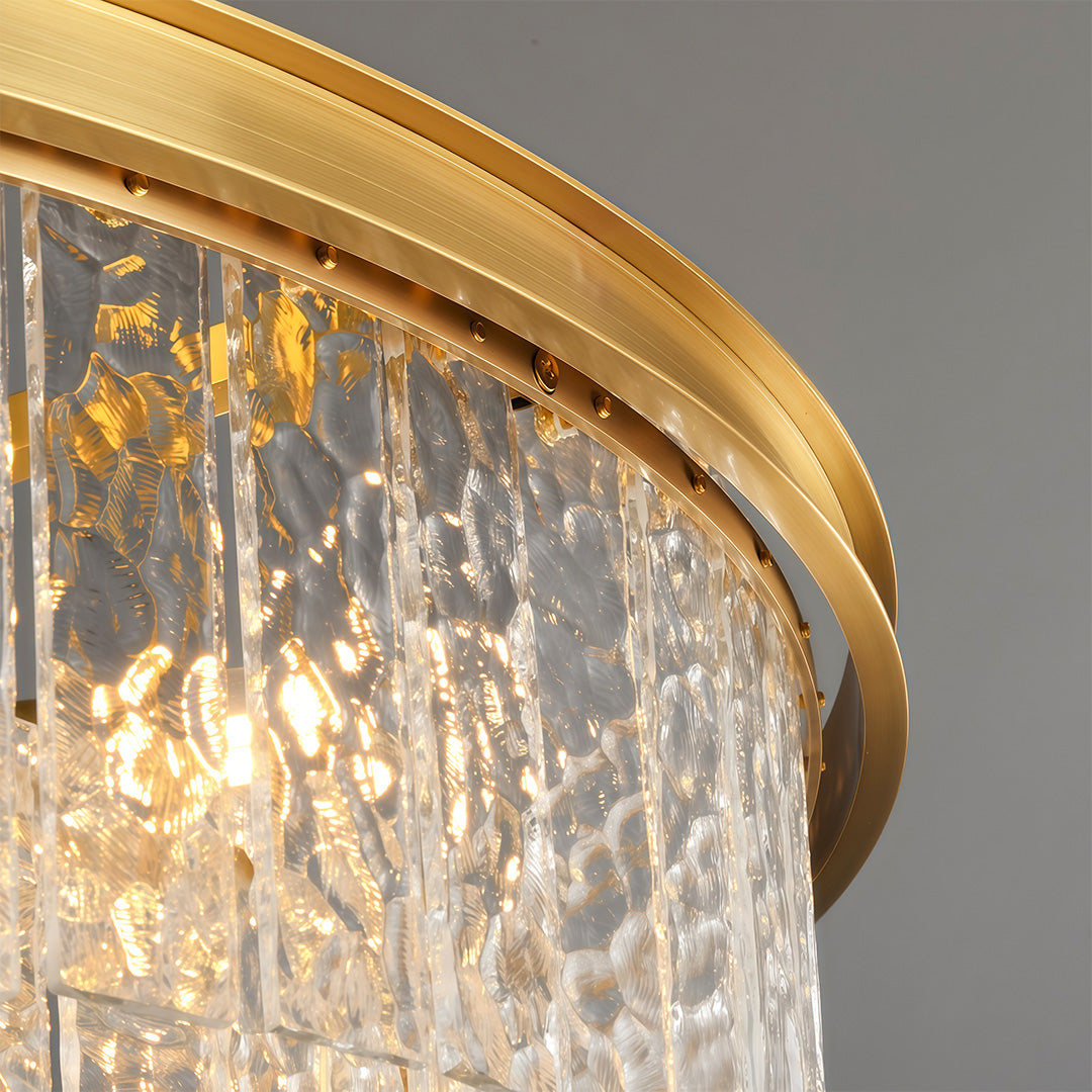 Modern Forms Full-Copper Luxury Glass Chandelier