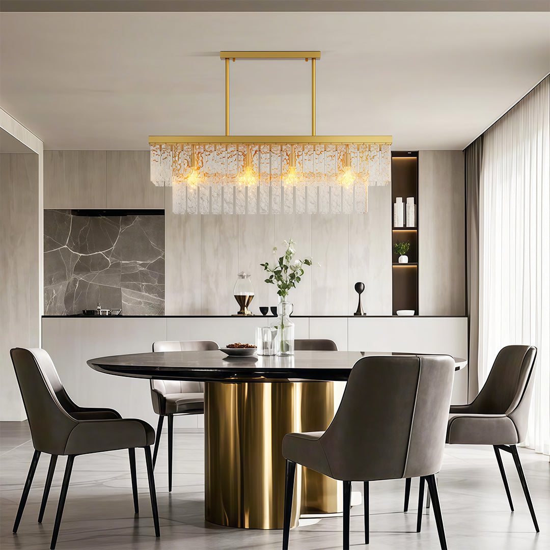 Modern Forms Full-Copper Luxury Glass Chandelier