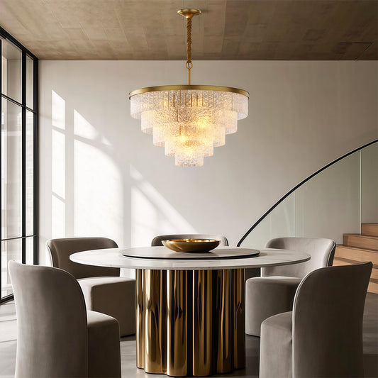 Modern Forms Full-Copper Luxury Glass Chandelier