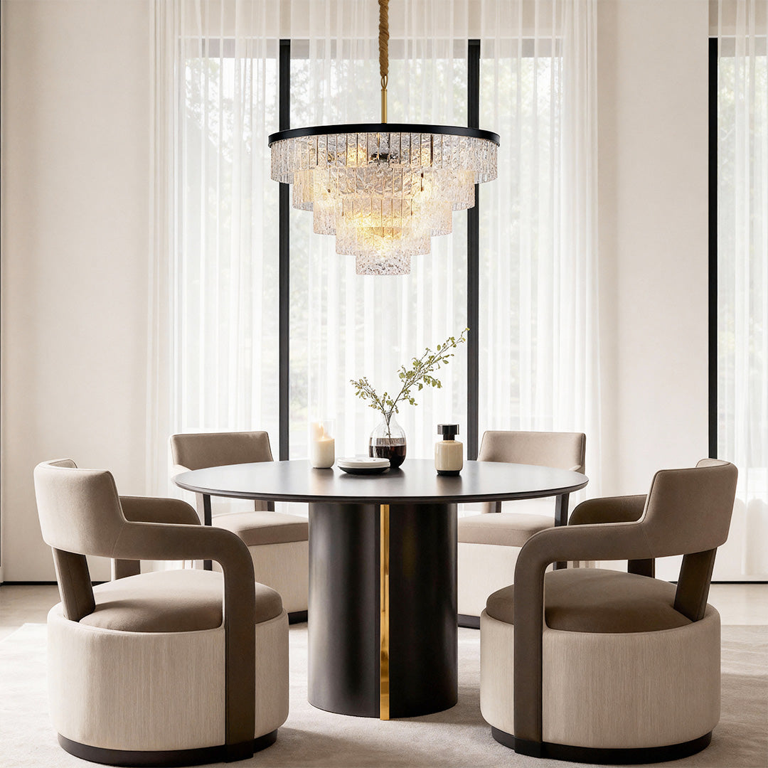 Modern Forms Full-Copper Luxury Glass Chandelier