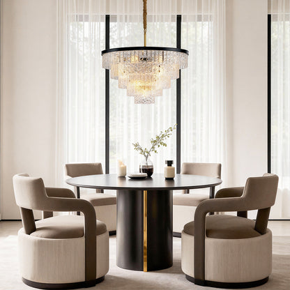 Modern Forms Full-Copper Luxury Glass Chandelier