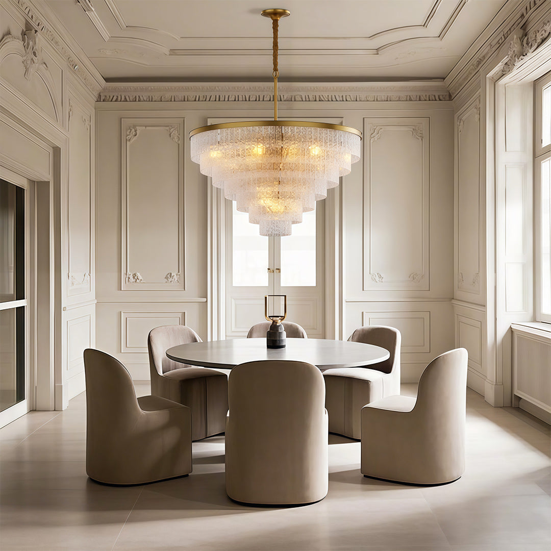 Modern Forms Full-Copper Luxury Glass Chandelier