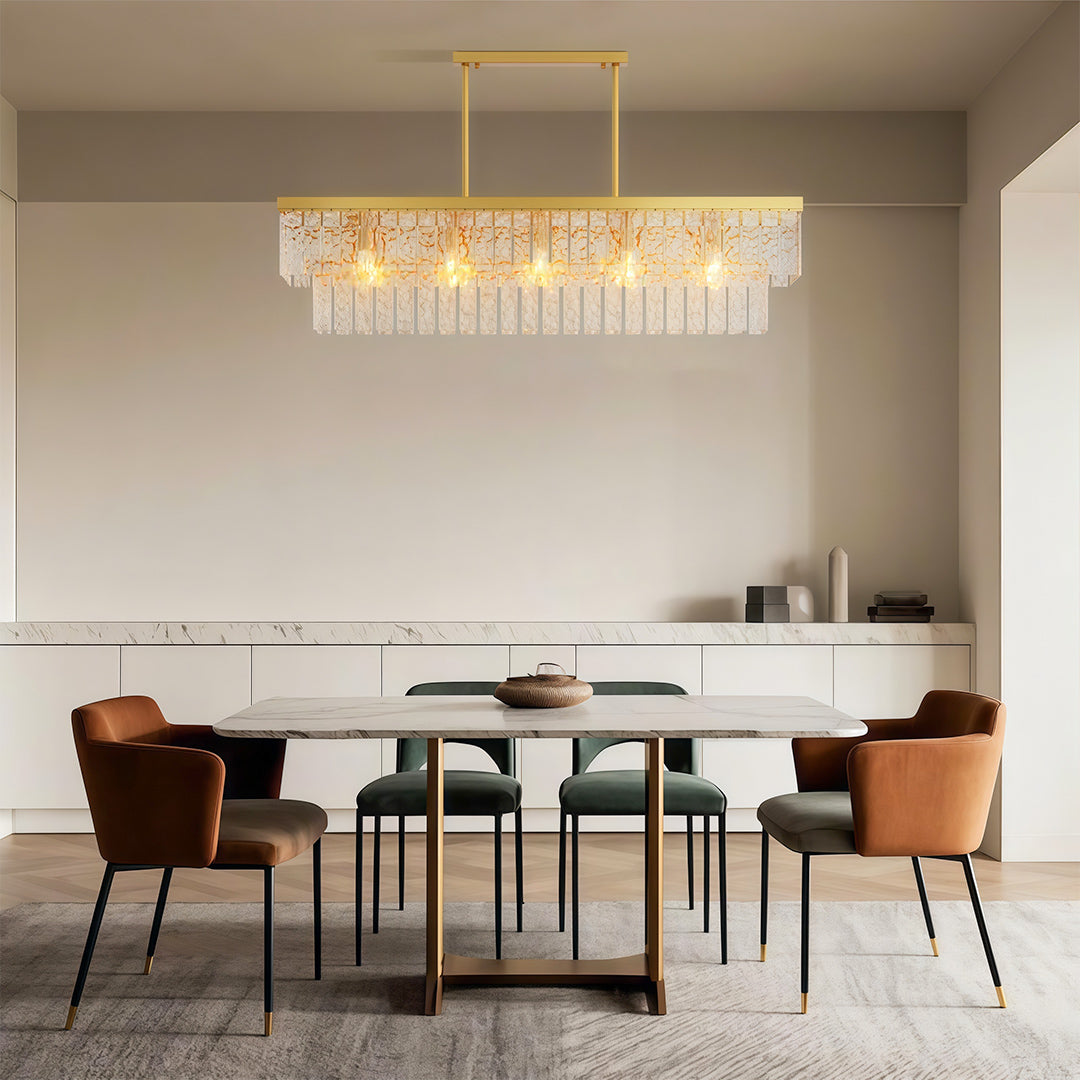 Modern Forms Full-Copper Luxury Glass Chandelier