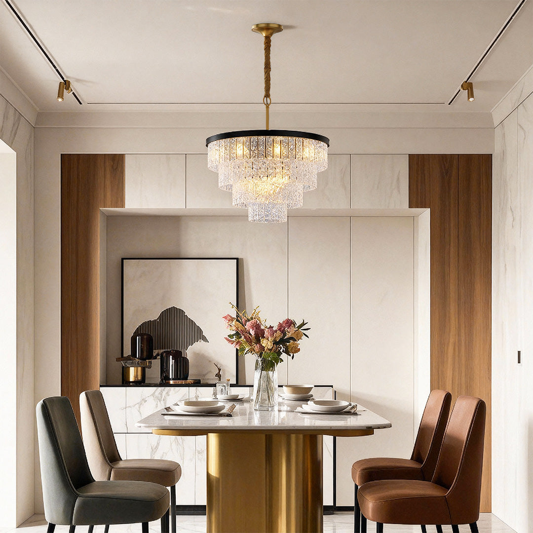 Modern Forms Full-Copper Luxury Glass Chandelier