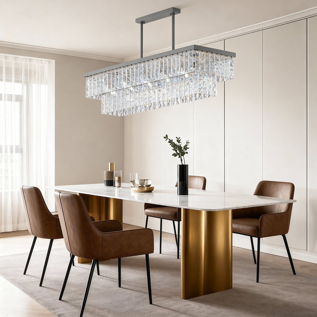 Modern Forms Full-Copper Luxury Glass Chandelier