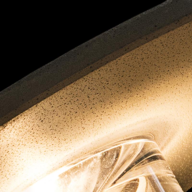 Round Concrete Outdoor Wall Sconce Gray Recessed LED Wall Washing Light 5W 3000K 2 Sizes Courtyard Garden