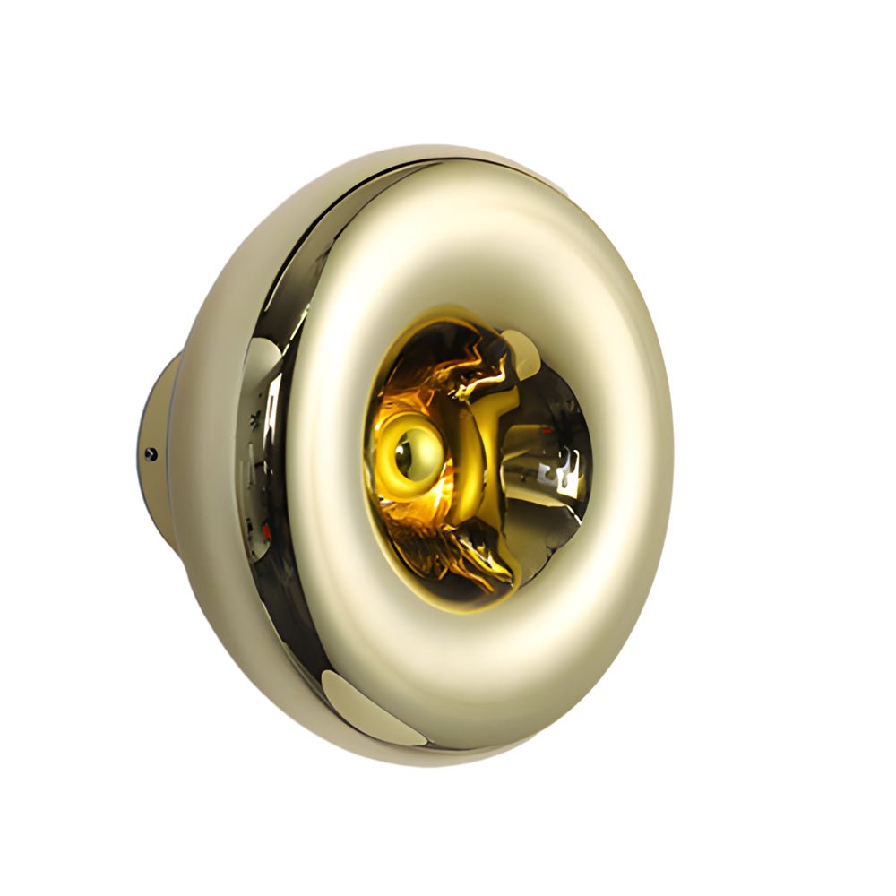 Round Glass Wall Sconce Luxury Decorative Modern E27 Bedroom Living Room Gold Rose Gold