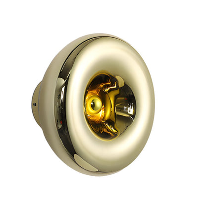 Round Glass Wall Sconce Luxury Decorative Modern E27 Bedroom Living Room Gold Rose Gold