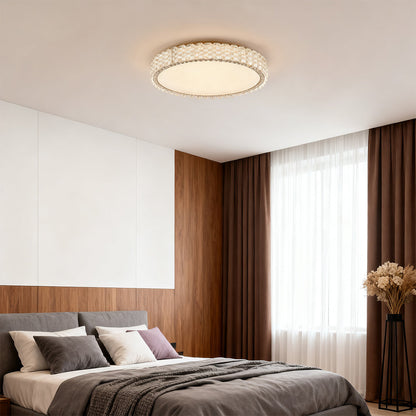 Low Profile Crystal Flush Mount Round Square Rectangle Chrome