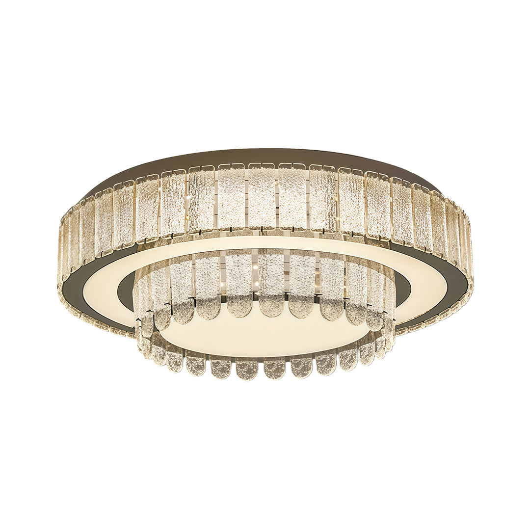 Luxury Crystal Flush Mount Round Square Rectangle Chrome 8 Sizes