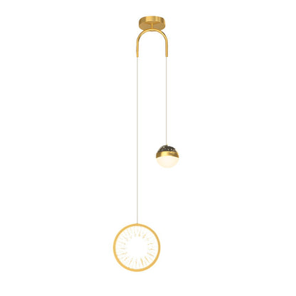 Starry Projection Iron and Acrylic Pendant Light with 3-Step Colour Temperature in Round or Oval
