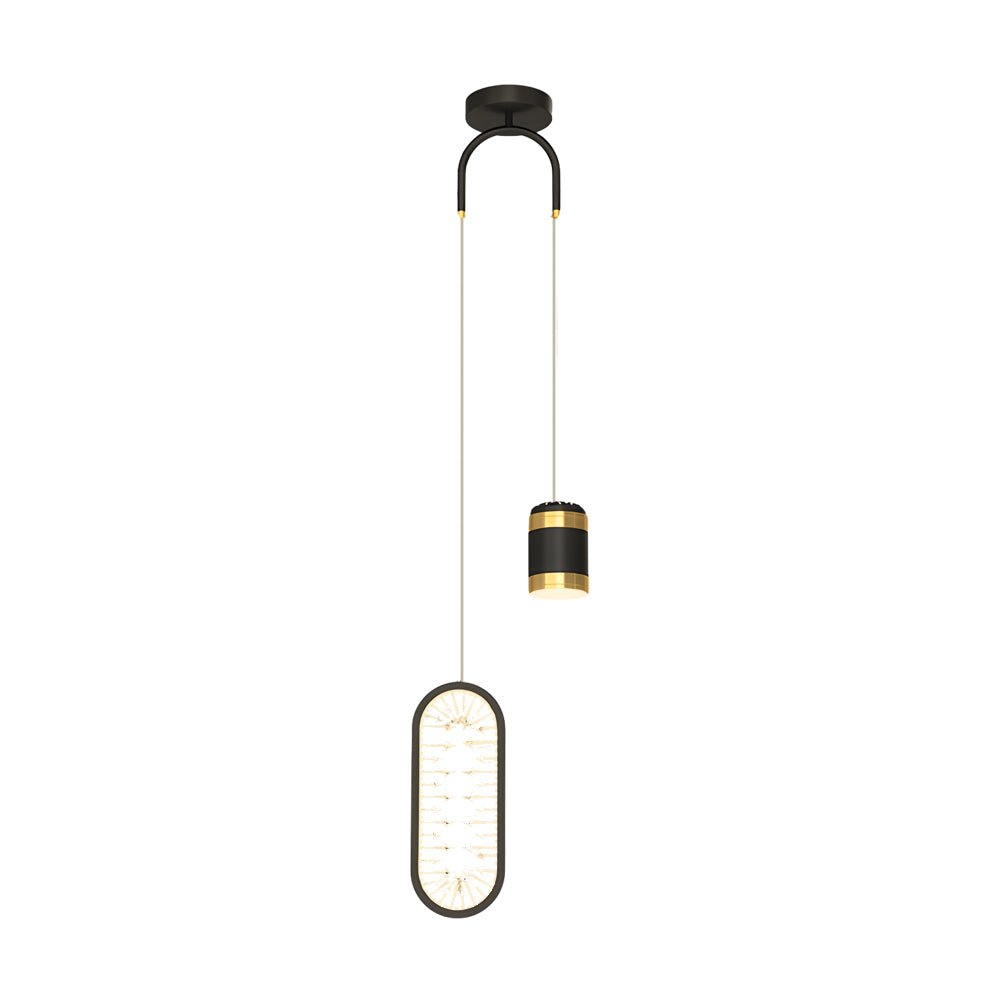 Starry Projection Iron and Acrylic Pendant Light with 3-Step Colour Temperature in Round or Oval