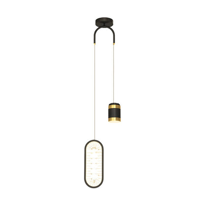 Starry Projection Iron and Acrylic Pendant Light with 3-Step Colour Temperature in Round or Oval