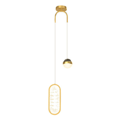 Starry Projection Iron and Acrylic Pendant Light with 3-Step Colour Temperature in Round or Oval