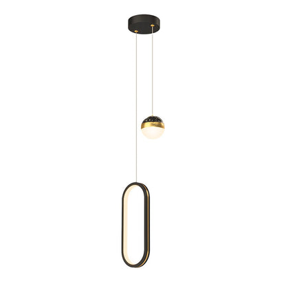 Stacked Concentric Ring Starry Projection LED Pendant Light with 3-Step Colour Temperature in Round or Oval